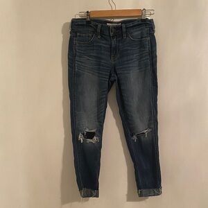 Abercrombie & Fitch  ripped blue jeans size 0